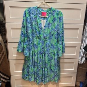 Lilly Pulitzer Gabriel Dress Cabana Green Keepin It Reel